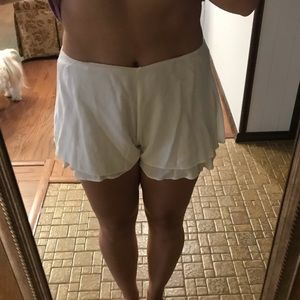 Flowy white shorts